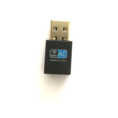 China Desktop free driver usb 5G&2.4G wifi dual band 600mbps adapter with RTl8811cu wifi card wifi dongle for windows 8/10 for sale