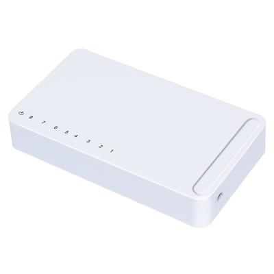 China 8 Ports 10/100/1000Mbps Network Gigabit Ethernet Switch with Support Plastic Housing Plug and Play for Internet/Office/CCTV Bar 16GB for sale