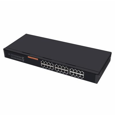 China 24 Ports 10/100Mbps Network Ethernet Switch Desktop Un-management With Iron Case Support Internet Bar/Telcom/CCTV IP Camera 4.8GB for sale