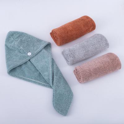 China Sustainable Custom Printed Microfiber Hair Towel For Hair Drying Towel for sale