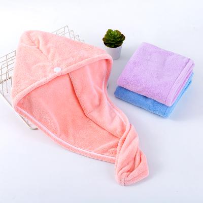 China Durable Super Absorbency 350GSM Microfiber Hair Towel For Hair Drying Towel for sale