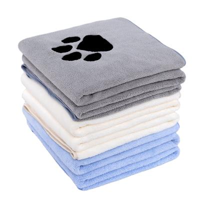 China Sustainable Baths Clean Water Beach Towel Microfiber Pet Absorbent Drying Towel for sale