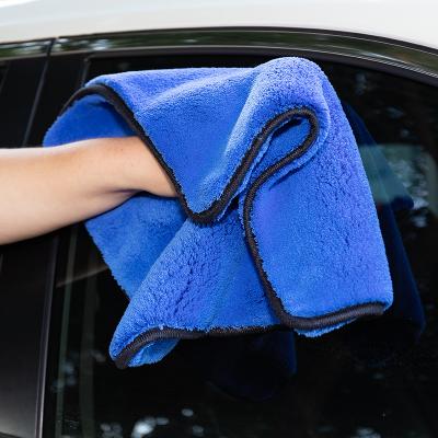 China Coral Fleece Car Cleaning Towel 1400GSM Thicker Plush QUICK DRY Microfiber Microfiber Towel for sale