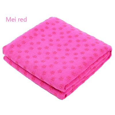 China Embroidery Kid Safe Silicone Dot Non Slip Microfiber Yoga Towel With Pocket Corners Yoga Towel Non Slip Microfiber for sale