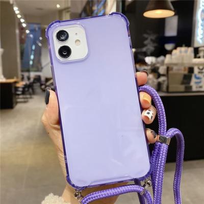 China Hanging Mobile Cover Cell Phone Smart Case With Lanyard Neck Strap String Cord For For Samsung A22 For Iphone 13 For Samsung Series & for iPhone series for sale