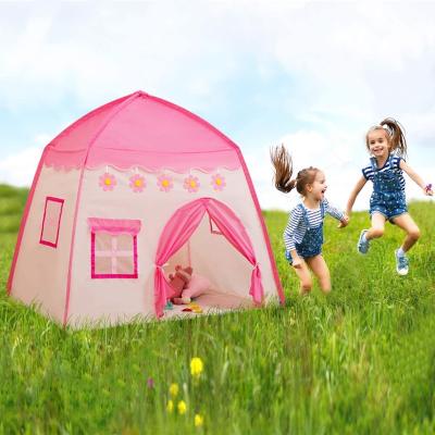 China Toy Customized Soft Indoor and Outdoor Princess Castle Playhouse Tent with Star Lights Toys for Girls Birthday or Party for sale