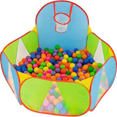 China Sports Toy New Children's Ocean Bobo Ball Pool Fence Tent Play Dollhouse With Foldable Shooting Frame for sale