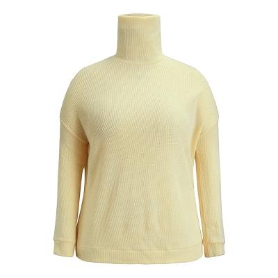 China Women's Plus-Size Breathable Beige Turtle Neck Sweater Amazon Border for sale