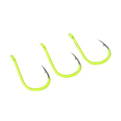 China FTK/OEM 6pcs AD High Carbon Steel Luminous Barbed Fishhook Carp Hook Ringed Hook Fishing Hook for sale