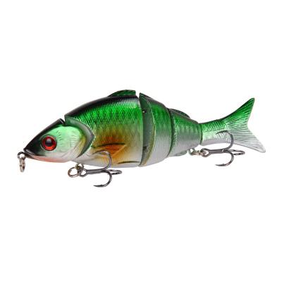 China Plastic Fishing Lures Pike Wobblers OEM Quality Lattmo Multi Jointed Hard Bait 125mm/21g Fishing Crank Bait Fishing Tackle for sale