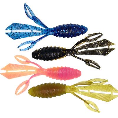 China 4pcs/lot Lattmo Fishing Lures 12cm/13g Crazy Fin Crawler Soft Lures Fishing Soft Bait Bass Shrimp Bait Peche Gear 12cm for sale