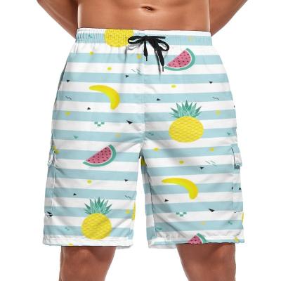 China 2021 Wholesale Anti-wrinkle fruit printed quick-drying comfortable board men's swimwear custom beach shorts for sale