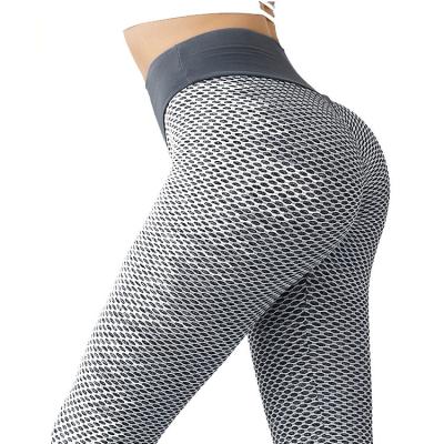 China Peach Antibacterial Sexy Butt Honeycomb High Waisted Workout Leggings Plus Size Fitness Yoga Pants For Women for sale