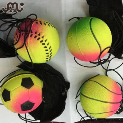 China Soft Toy Wholesale Mixed Colors 60mm Throwing Tape Ball And Hook Wrist for sale