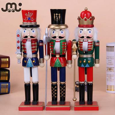 China Christmast Ornament 38CM Wooden Soldier Nutcracker, Christmas Decoration Soldier Nutcracker for sale