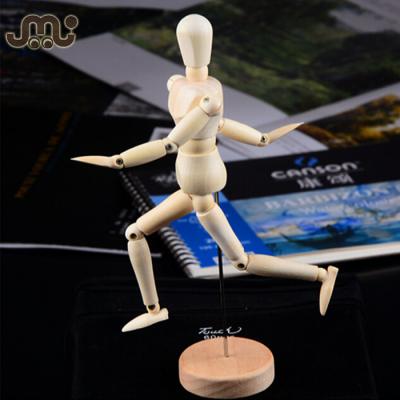 China High Quality Realistic Adjustable Wooden Mannequin Male/Female Doll Small, Special Gift Wooden Mannequin Doll, DIY Educational Wooden Dummy for sale