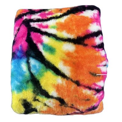 China HOT tie die brushed PV fur sherpa throw double blanket cheap polyester fleece single blanket for sale