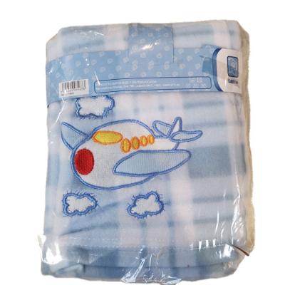 China PASSIONATE Hot Selling Baby Blanket Colorful Super Soft Embroidered Polyester Fleece Printed Cute Cardboard Blanket for sale