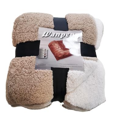 China WARM Bedsure Knitted Warm Plush Lamb Double Down Blanket Heavy Thick Quality Sherpadouble Blanket Luxury Blanket for sale