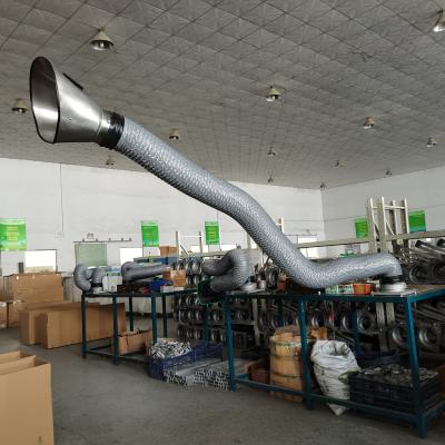 China Fume and dust suction flexible fume extractor arm with sort hose for fine dust collection and welding fume extraction for sale