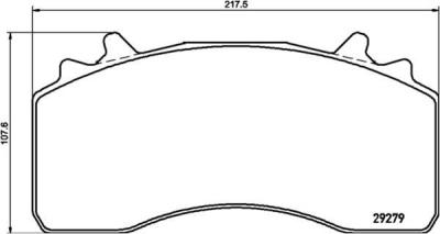 China WVA 29279 Disc Brake Pads for MAN for sale