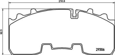 China WVA 29306 Disc Brake Pads for BPW for sale