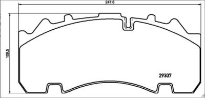 China WVA 29307 Disc Brake Pads for BPW for sale