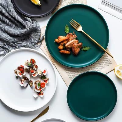 China Sustainable Nordic Creative Western Steak Dish Tray Household Ceramic Dinner Dishes for sale