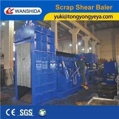 China Prensa empacadora de chatarra horizontal de 20 MPa con motor 37kW×2sets en venta