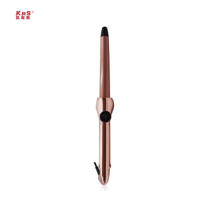 China Private Label Hair Salon Equipment Profession Machine Negative Auto Rotating LCD Hair Curler Curling Iron for sale