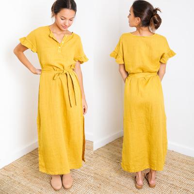 China Paloma Mustard Short Sleeve zu verkaufen