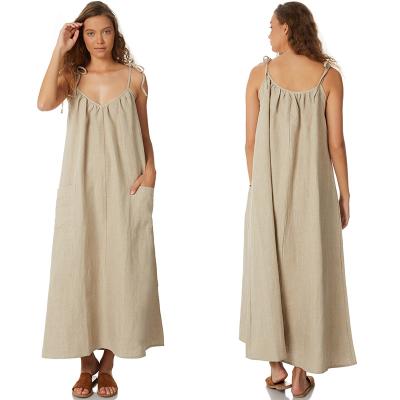 Chine Robe de vieille mode de toile des femmes 100% maxi à vendre