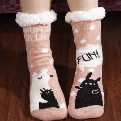 China Lovely custom cartoon breathable/comfortable/girls anti-skid socks for sale