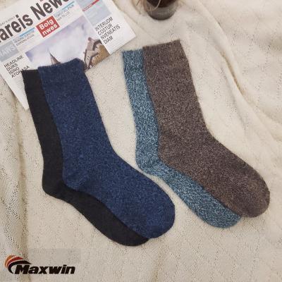 China QUICK DRY Fashion Mixed Color Woolen Midi Comfy Socks For Men for sale