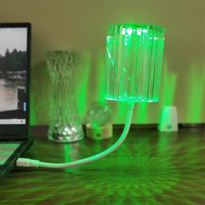 China Portable Creative Nightstand Lamp Crystal Usb Charging For Bedroom Study Room Office Exquisite For Bedside Guest Room Night Light Table for sale