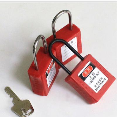 China Widely Used 4mm Dia Thin Shackle Security Industrial Insulation Security Lockout Padlock for sale