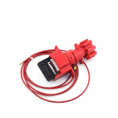 China With Thick Plate Adjustable Nylon Universal Gate Valve Coated Cable Safety Lockouts for sale