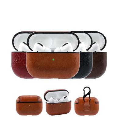 China Easy And Convenient To Use Retro PU Leather Case For Pro AirPods Case Coque Earpods Cover For Apple Air Pods 1 2 3 Earbud Charging Box Funda for sale