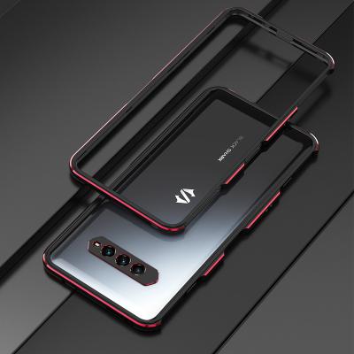 China Shockproof Luxury Metal View Bumper Case For Xiaomi RS/4 Black Shark 5 Pro Case Dual Color Phone Cover +Metal Lens Aluminum Film for sale