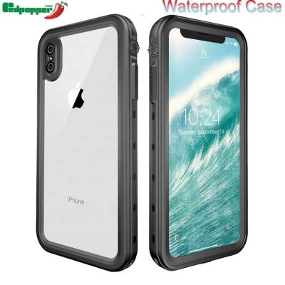 China Shockproof For iPhone XS MAX Waterproof Case IP68 Underwater Life TPU+PC Snowproof Shockproof Case 2m Redpepper for sale