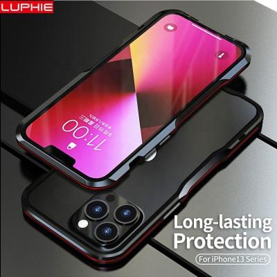 China Anti-drop Luphie metal bumper case for iPhone 13 pro Max Aluminum Frame Protective Cover for iPhone 13 PRO mini /13 bumper for sale