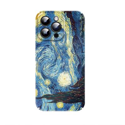 China Shockproof New Product  Oil-painting Flim Mobile Accessories Phone Cover PC Phone Case for i Phone 14 pro max for sale