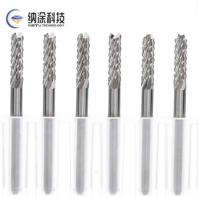 China Factory Custom PCB 3.175 Hard Alloy Machine Tool Board Tungsten Corn Milling Cutter Gong Steel Fine Cutting Knife for sale