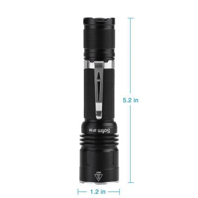 China Convenient Camping Lamp Customized Aluminum Torch XP-L-V6 5 Modes Torch Light Pocket Led Strong Light Flashlight for sale