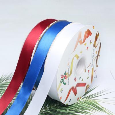 China High quality grosgrain solid color polyester ribbon 100 yards custom packaging printed logo ribbon gift flower wholesale for sale