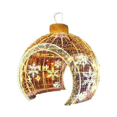 China Customized 38Style LED Holiday Decoration Mall Hotel Colorful New Year Spherical Arch Spherical Arch Modeling Lamp for sale