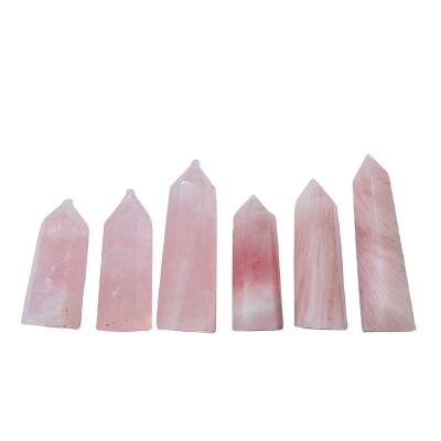 China 2021 Donghai Hot Sale Made in China Top Quality Healing Rose Quartz Crystal Crafts Polished Points for sale