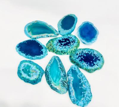 China Wholesale Natural Blue-Green Donghai Agate Healing Stone Used for Decoration and Gifts for sale