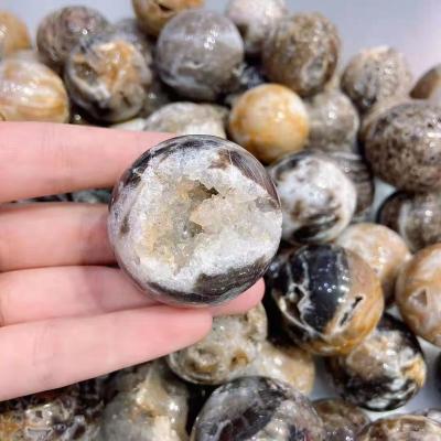 China Travel agency natural sphalerite healing crystal druzy sphere for gift or decoration for sale