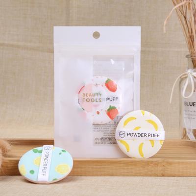 China Lameila New Style Fruit Print Wet And Dry Dual Use Air Cushion Puff Makeup Puff With Logo Custom Makeup Sponge Puff A80089 for sale